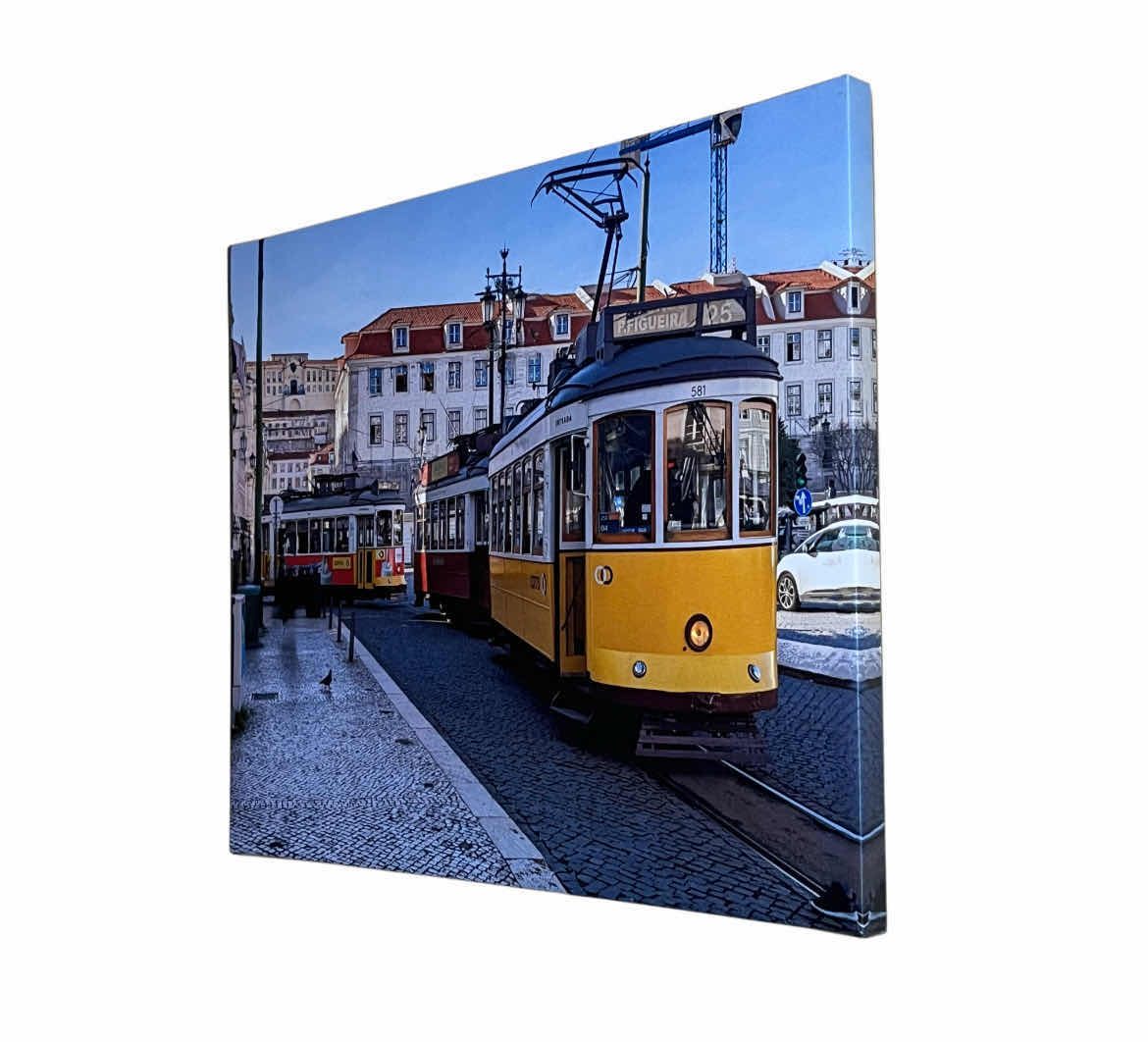 Photo 1 of EASY CANVAS PRINTS P. FIGUEIRA TROLLEY LISBON PORTUGAL CANVAS ARTWORK 16” X 20”