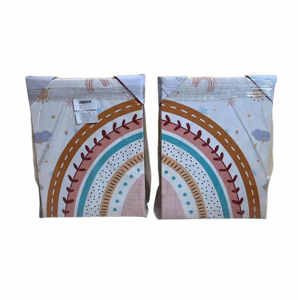 Photo 1 of NEW QEEENAR 3PC RAINBOW & INSPIRATIONAL CANVAS WALL ART (2) 12” X 16”