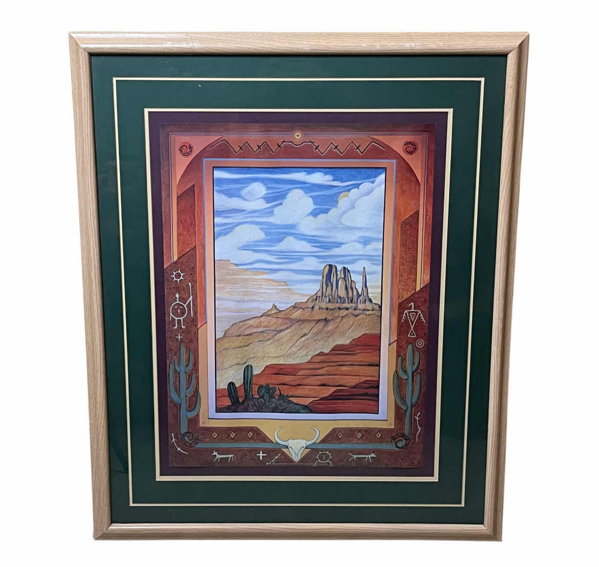 Photo 1 of SOUTHWESTERN LANDSCAPE FRAMED ARTWORK 29” X 35.5”