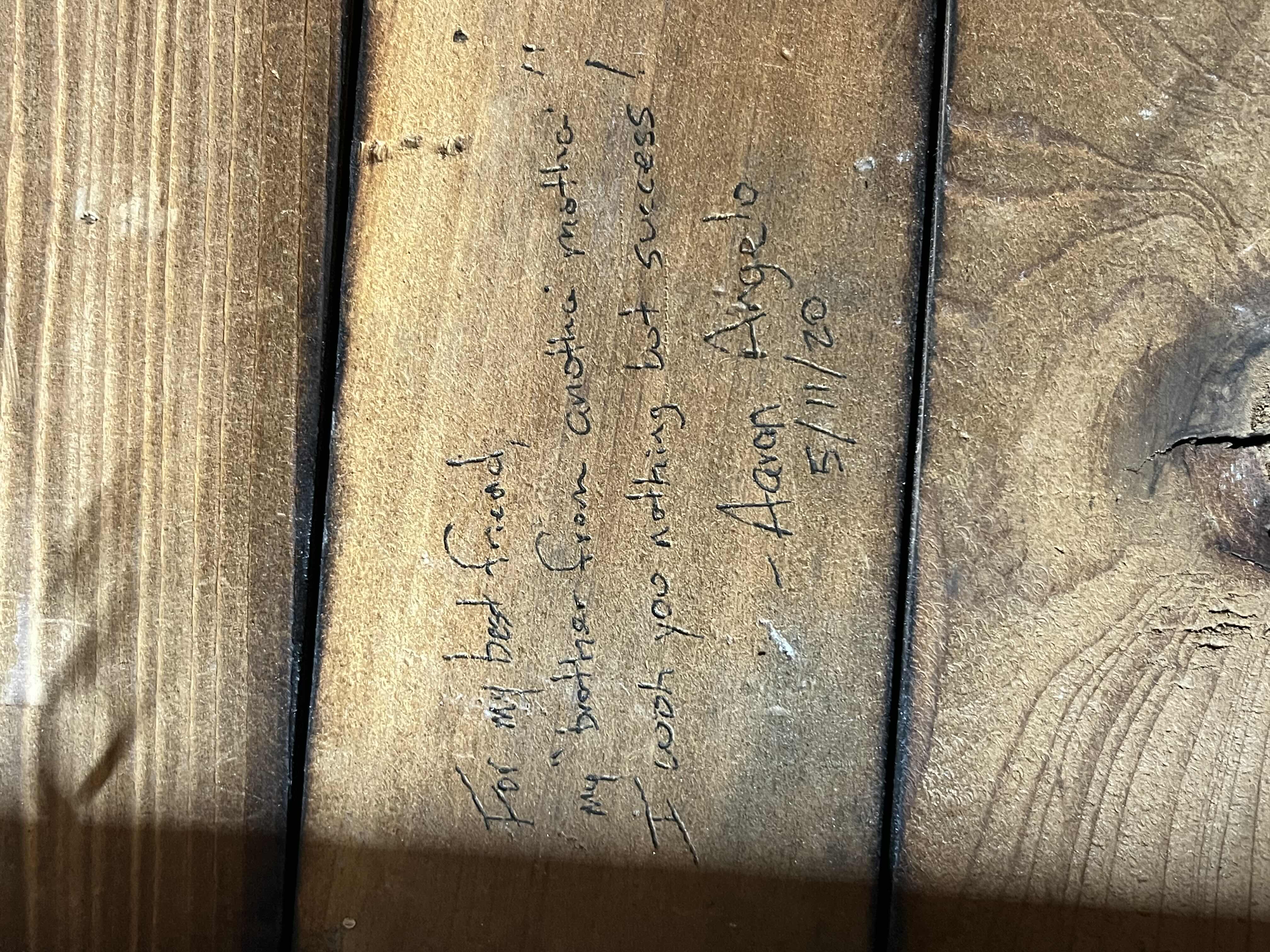 Photo 1 of BRASS CORNET MOUNTED ON WOOD PLANK WALL ART SIGNED BY AARON ANGELO 27.5” X 15”