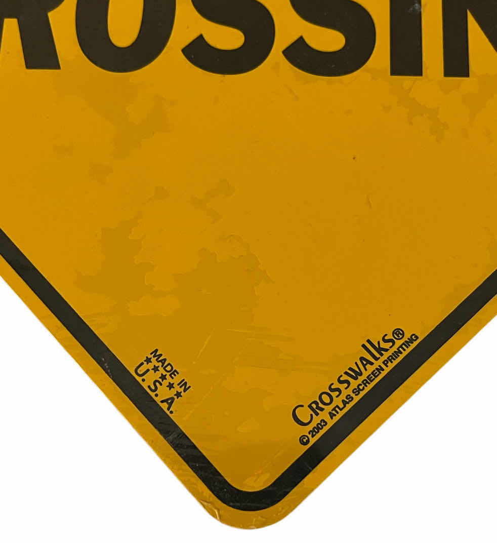 Photo 1 of NEW CROSSWALKS ROAD RUNNER CROSSING TIN SIGN 12” X 12”