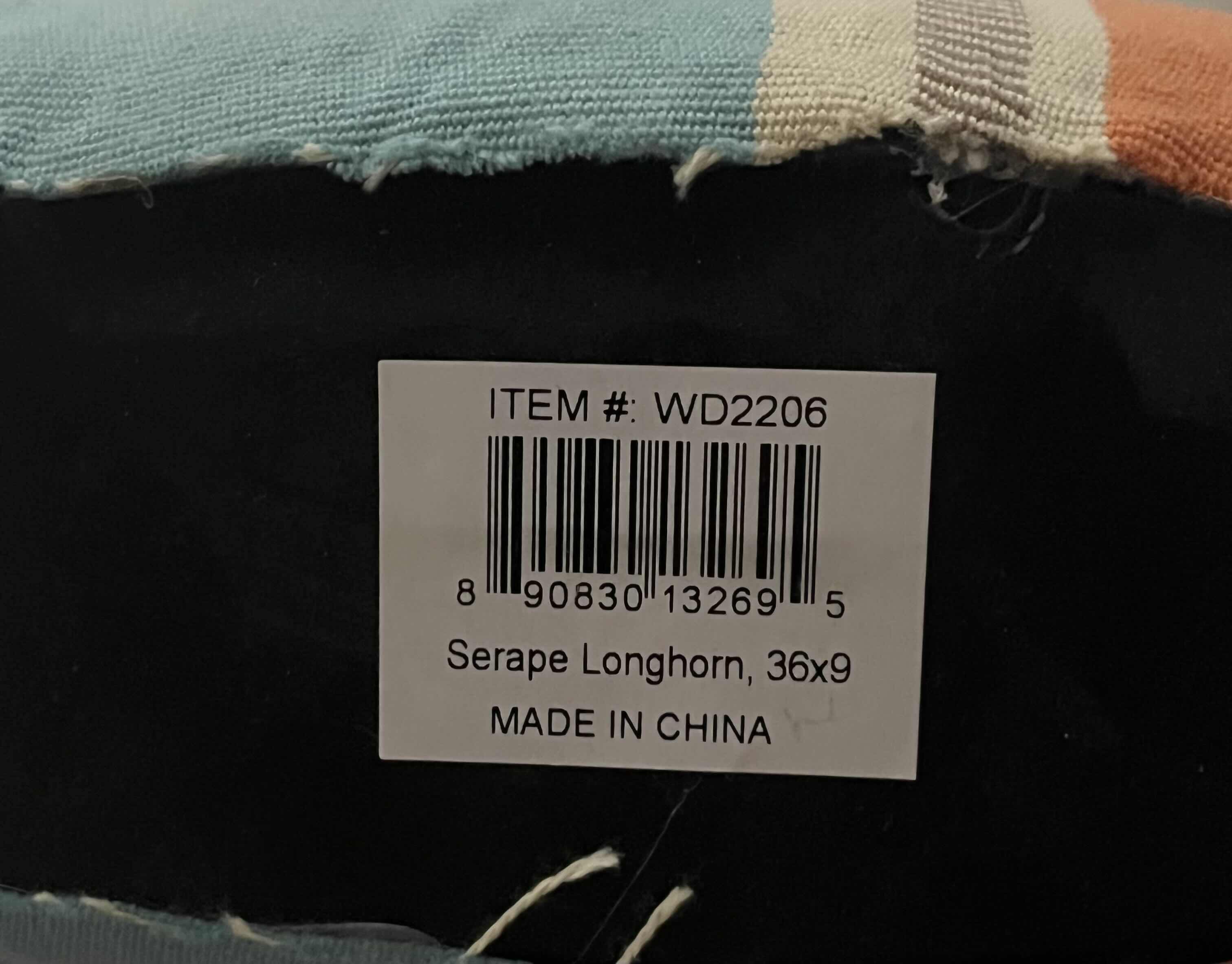 Photo 4 of SERAPE LONGHORN MOUNT RESIN WALL ART 36” X 9”