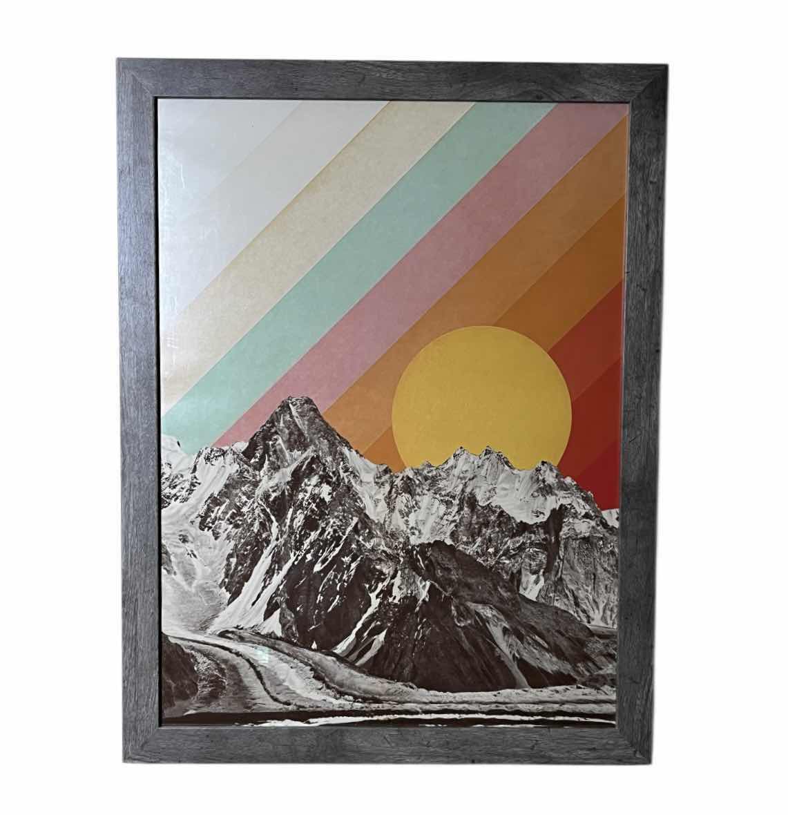 Photo 1 of MOUNTAINS CAPE 1 FRAMED PRINT ARTWORK BY BODFLORENT 20” X 26”