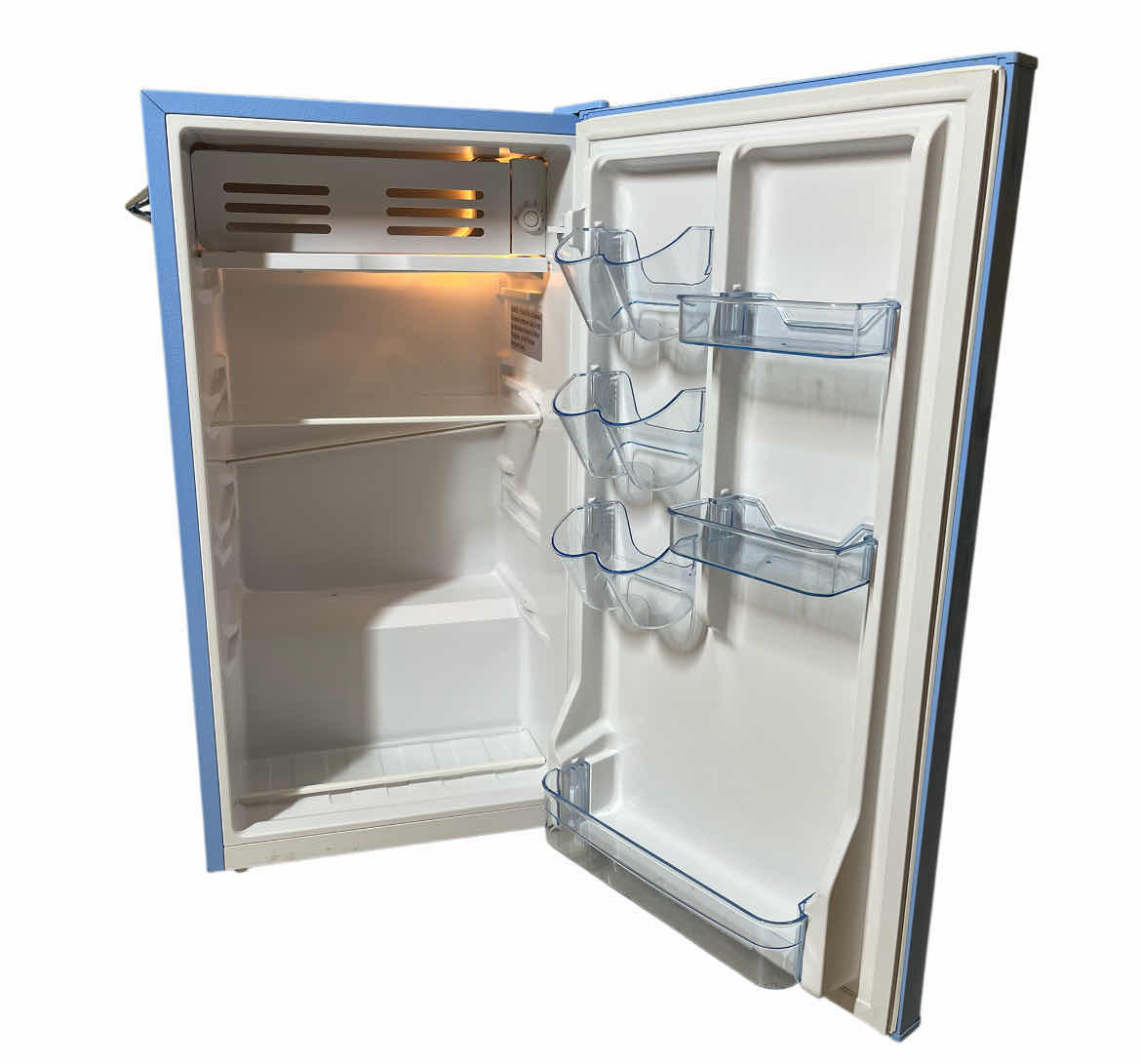 Photo 4 of FRIGIDAIRE RETRO STYLE SKY BLUE MINI REFRIGERATOR MODEL EFR376-B-BLUE-6COM