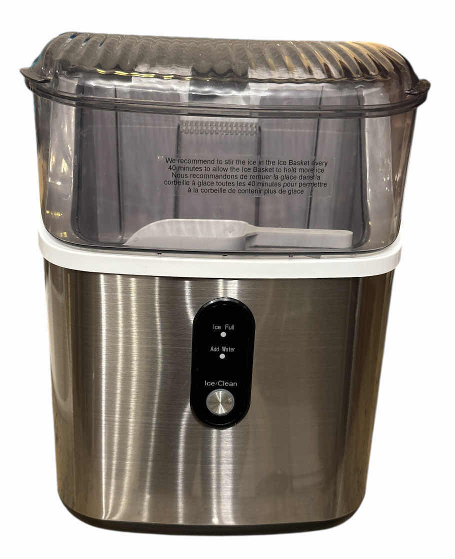 Photo 1 of AGLUCKY COUNTERTOP NUGGET ICE MAKER, 35 LBS/24H, STAINLESS STEEL SILVER (MODEL HZB-15NB/S)