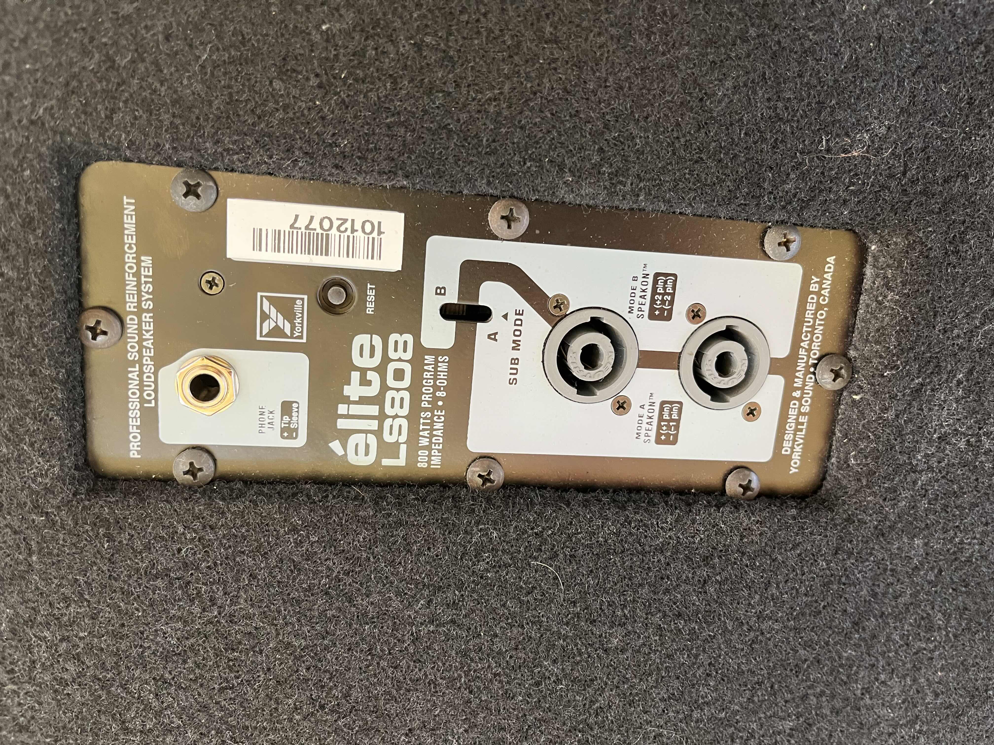 Photo 1 of YORKVILLE ELITE 800WATT PRO SOUND SYSTEM SUBWOOFER LS808