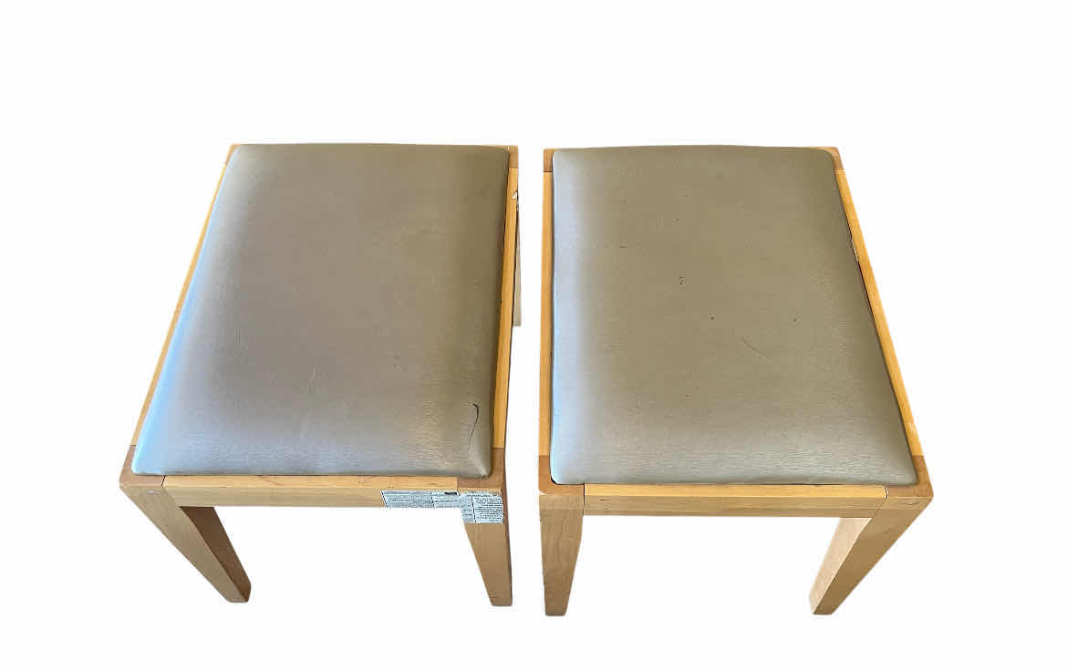 Photo 1 of PIANO PADDED WOOD BENCHES (2) 23.5” X 18” H17.5”