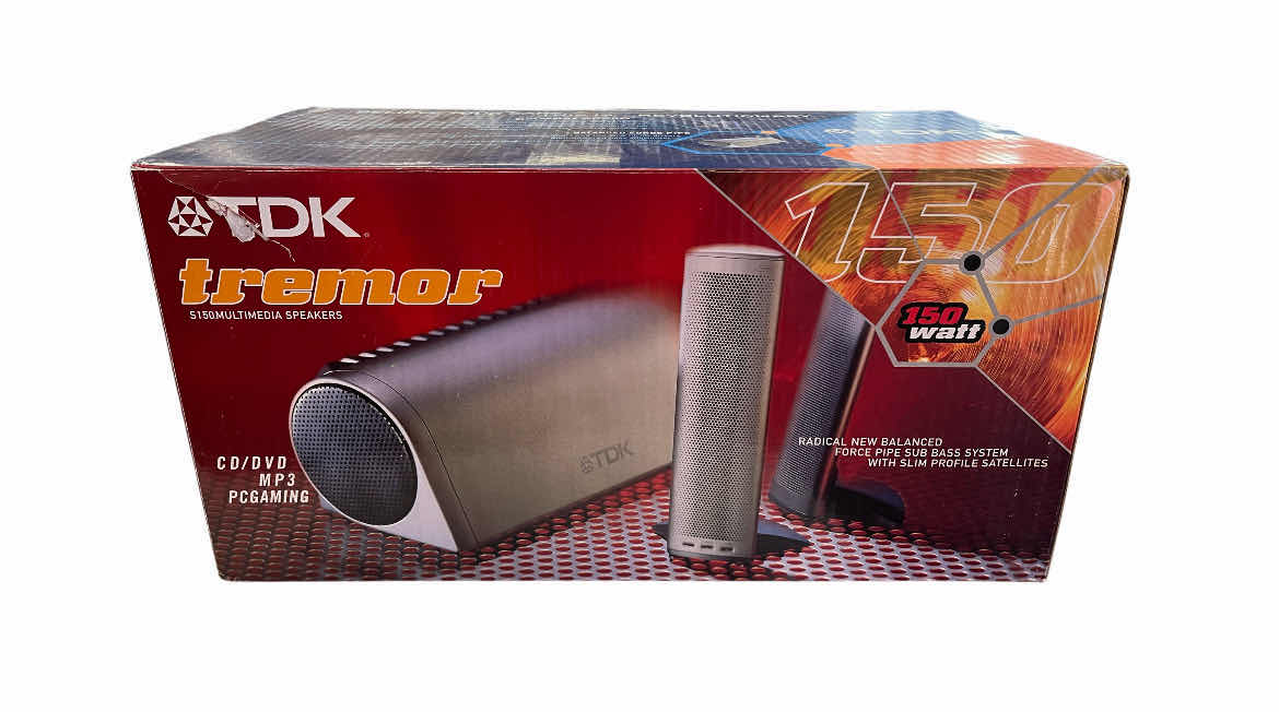 Photo 1 of TDK TREMOR 150WATT MULTI-MEDIA SPEAKERS S150