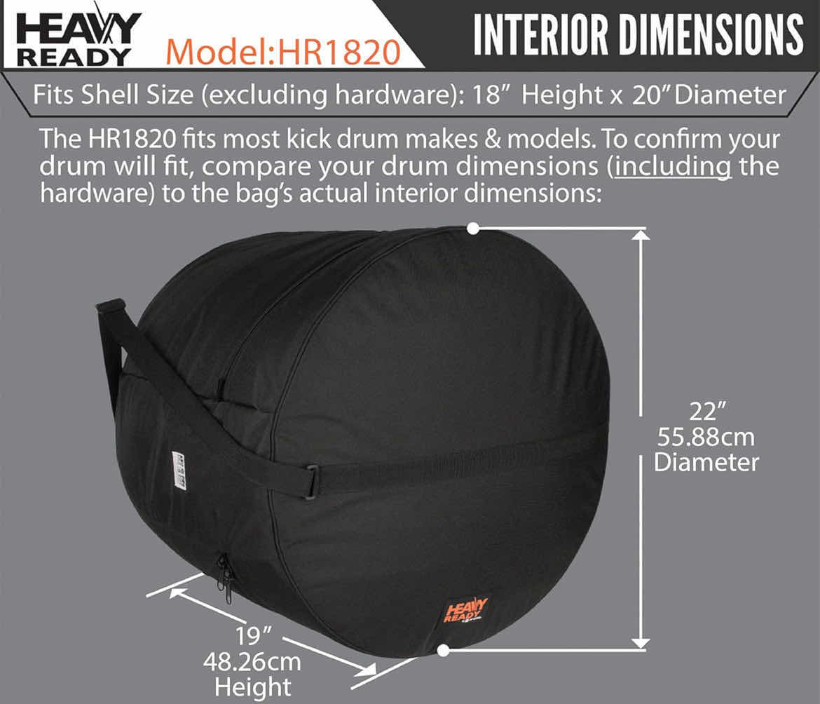 Photo 1 of PROTEC HEAVY READY BLACK DRUM BAG HR1820