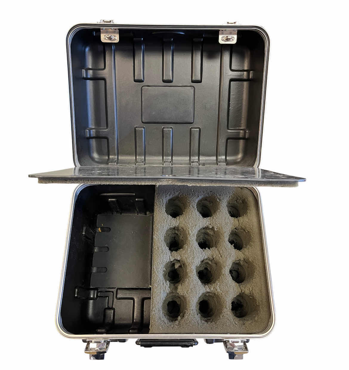 Photo 1 of SKB BLACK 12 SPACE MICROPHONE & ACCESSORY HARD CASE 18” X 14” H14”