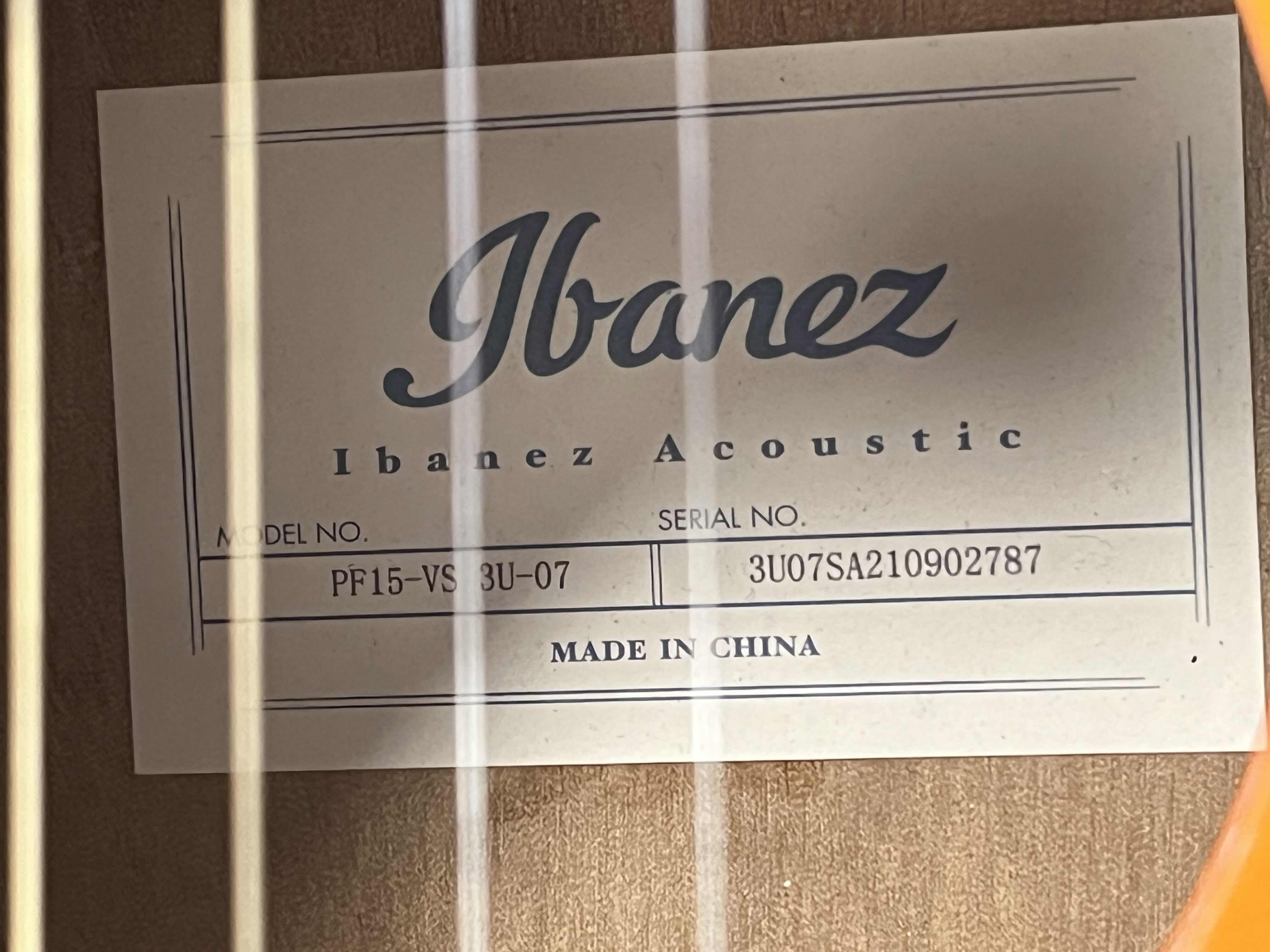 Photo 1 of IBANEZ DREADNOUGHT ACOUSTIC GUITAR PF15-VS 3U-07