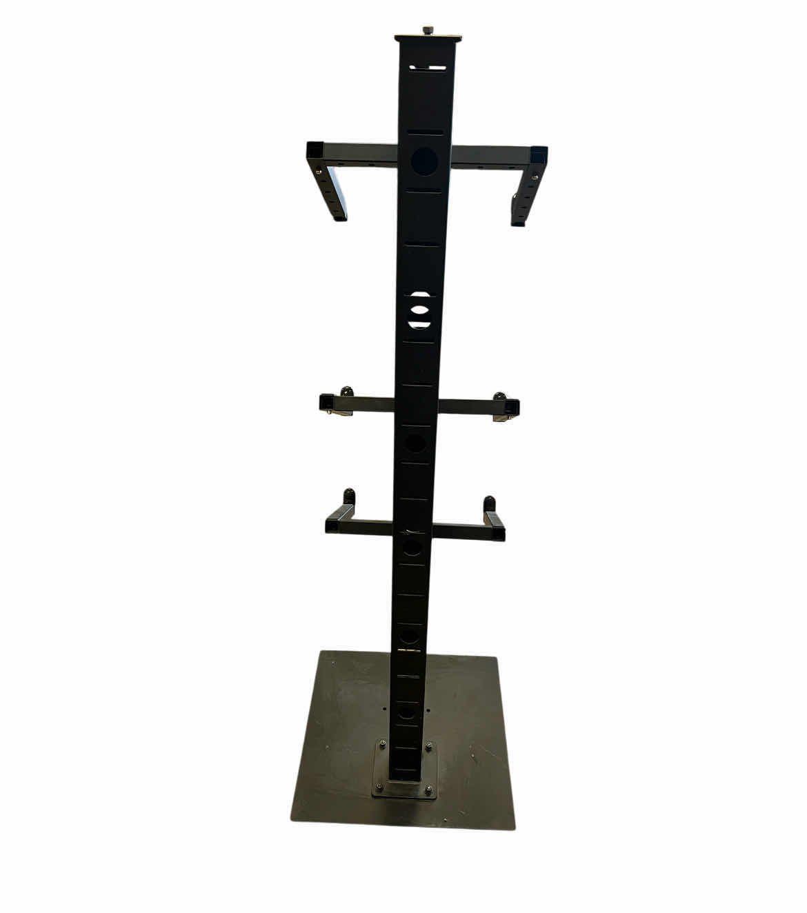 Photo 1 of POWDER COATED BLACK STEEL ADJUSTABLE DIGITAL KEYBOARD DISPLAY RACK 20” X 20” H60.5”