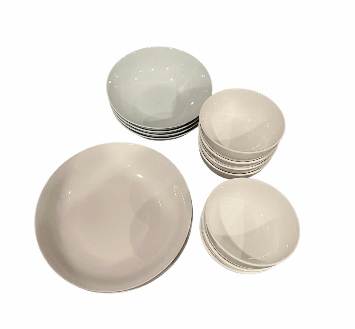 Photo 1 of WHITE CERAMIC DISH SET-PLATES & BOWLS (29)