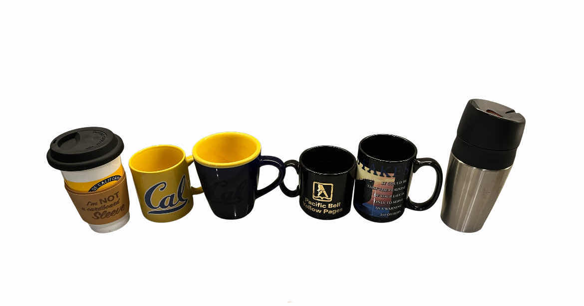 Photo 1 of COFFEE & TEA MUGS W TRAVEL CUPS (17)