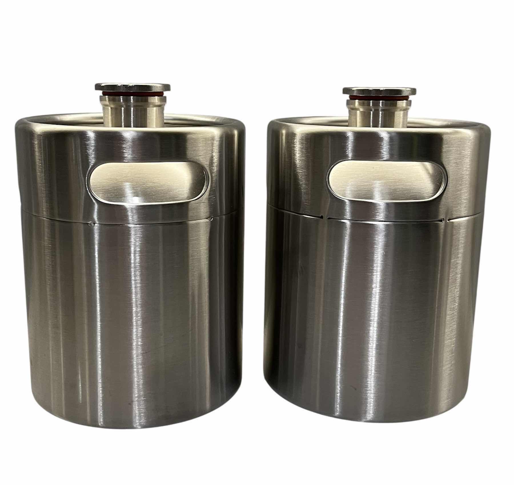 Photo 1 of STAINLESS STEEL KEG JUGS 5” X 8” (2)