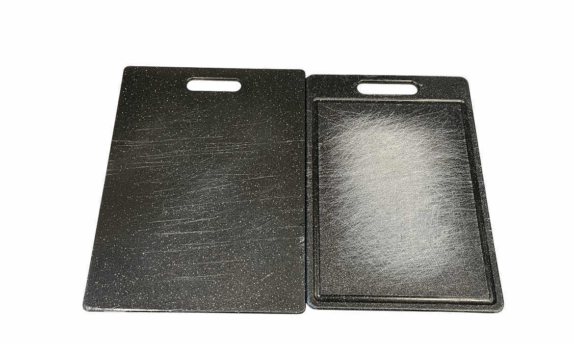 Photo 1 of BLACK STONE FINISH PLASTIC CUTTING BOARDS 14.5” X 11”,14” X 9.75”