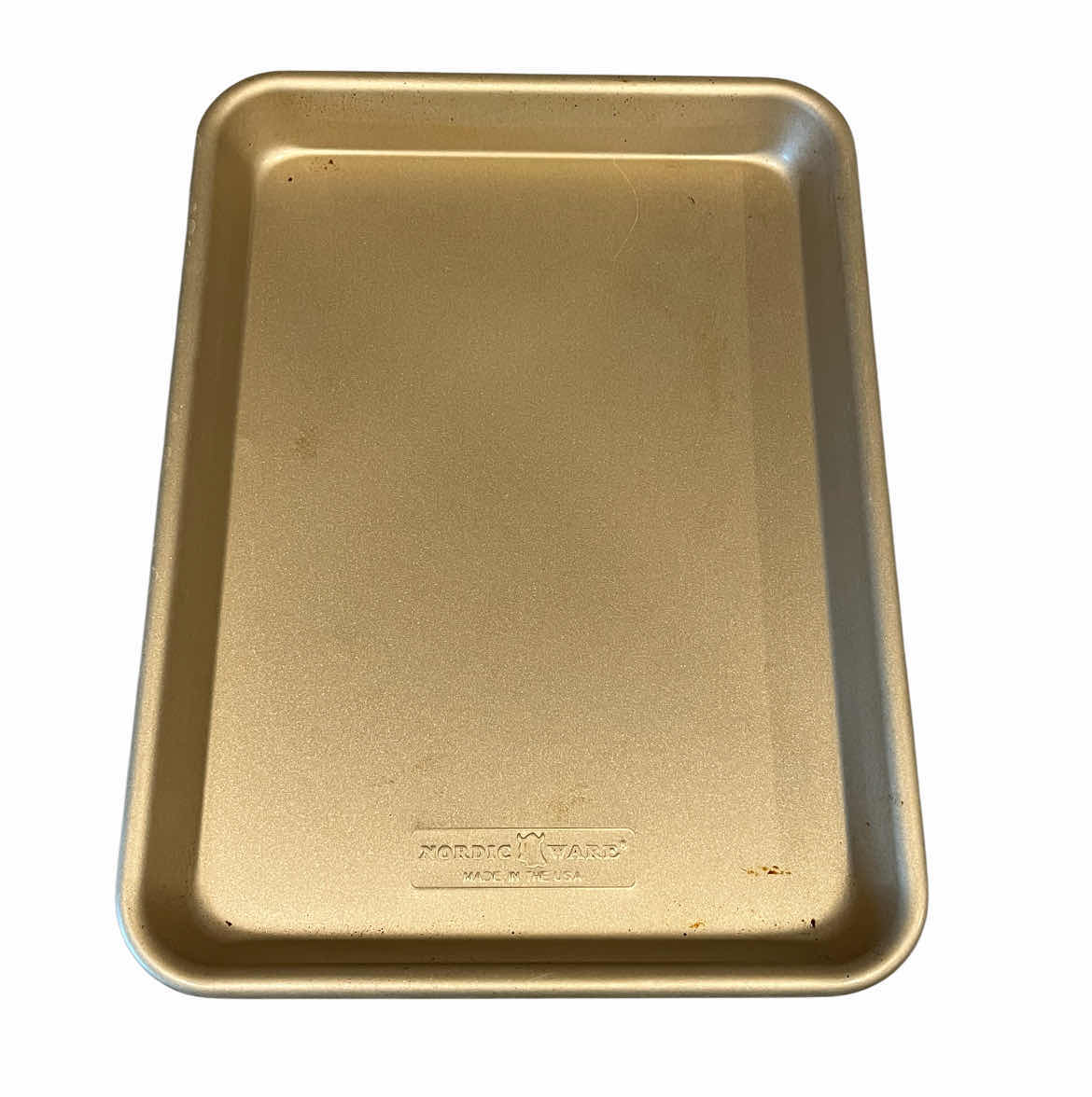 Photo 1 of NORDICWARE GOLD 3PC BAKING SHEET PANS HALF PANS (2) 1QT PAN