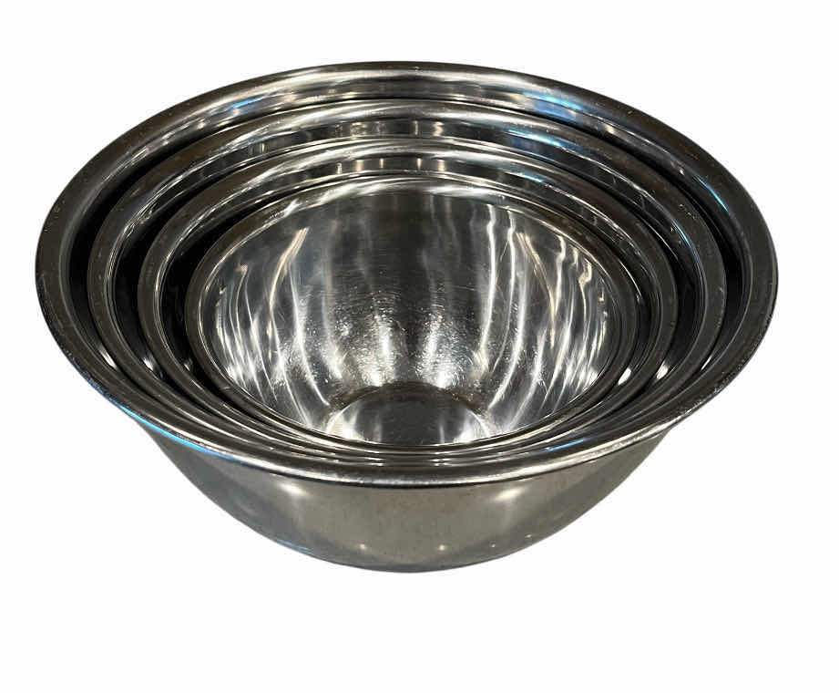 Photo 1 of STAINLESS STEEL 4PC MIXING BOWL SET 11”,10”,9”,8”