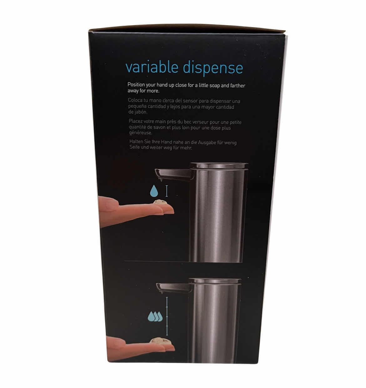 Photo 1 of SIMPLE-HUMAN 14OZ BRUSHED NICKEL AUTOMATED SOAP DISPENSER