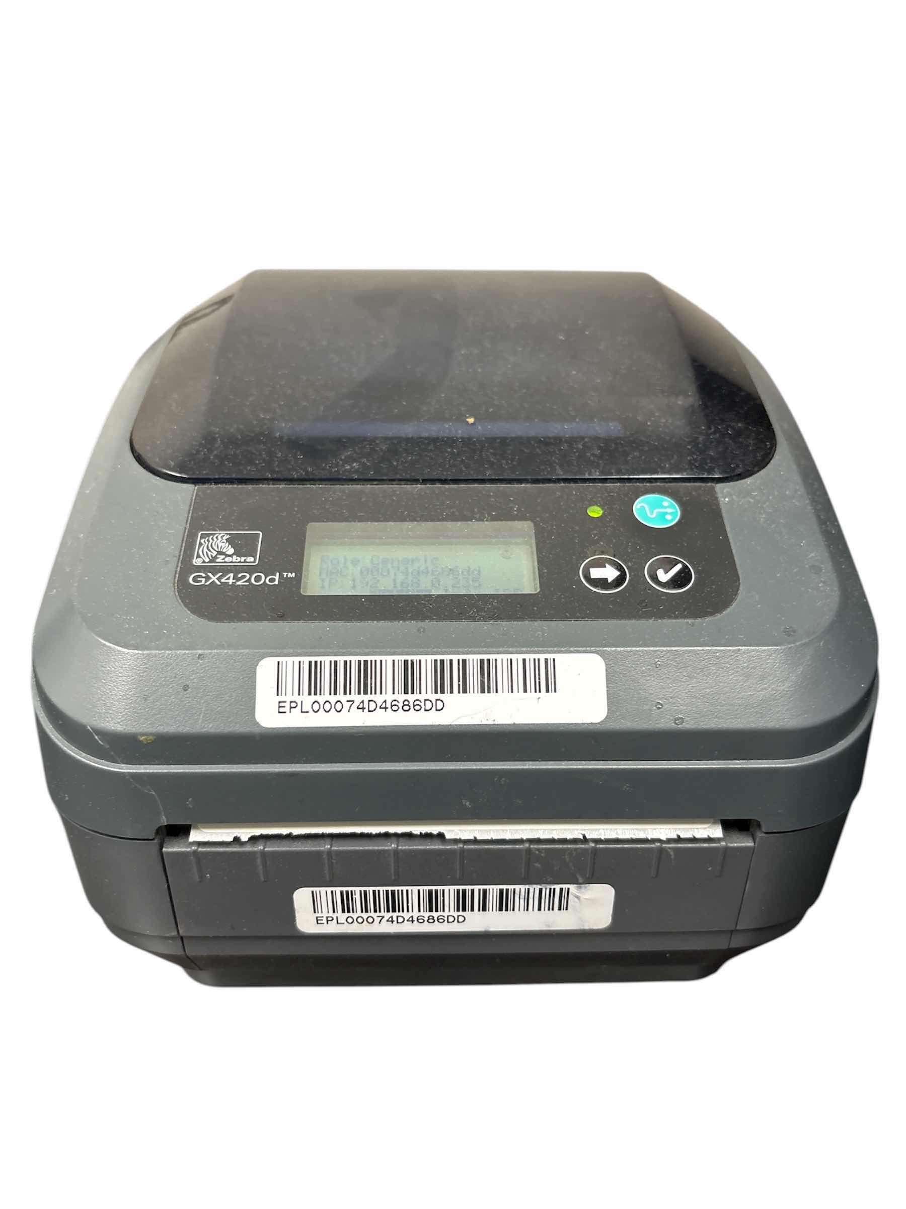 Photo 1 of $275 ZEBRA GX420D THERMAL LABEL PRINTER