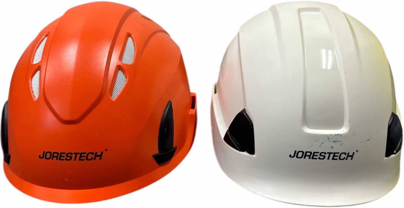 Photo 1 of 2- JORESTECH HARD HATS ORANGE WHITE MEDIUM