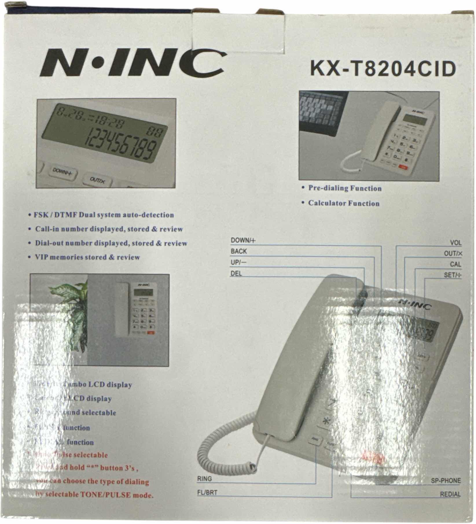 Photo 1 of N•INC KX-T8204CID CORDED TELEPHONE LANDLINE BLACK