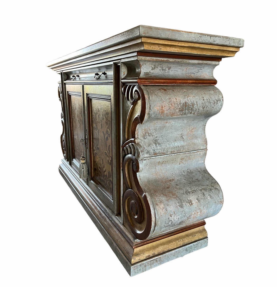 Photo 1 of TURAZZA ITALIAN HAND PAINTED CONSOLE BUFFET TABLE 75” X 21” H45”