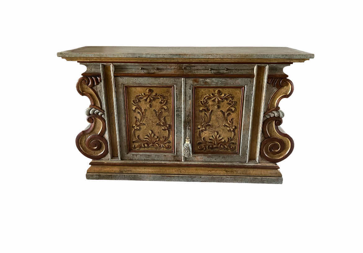 Photo 1 of TURAZZA ITALIAN HAND PAINTED CONSOLE BUFFET TABLE 75” X 21” H45”