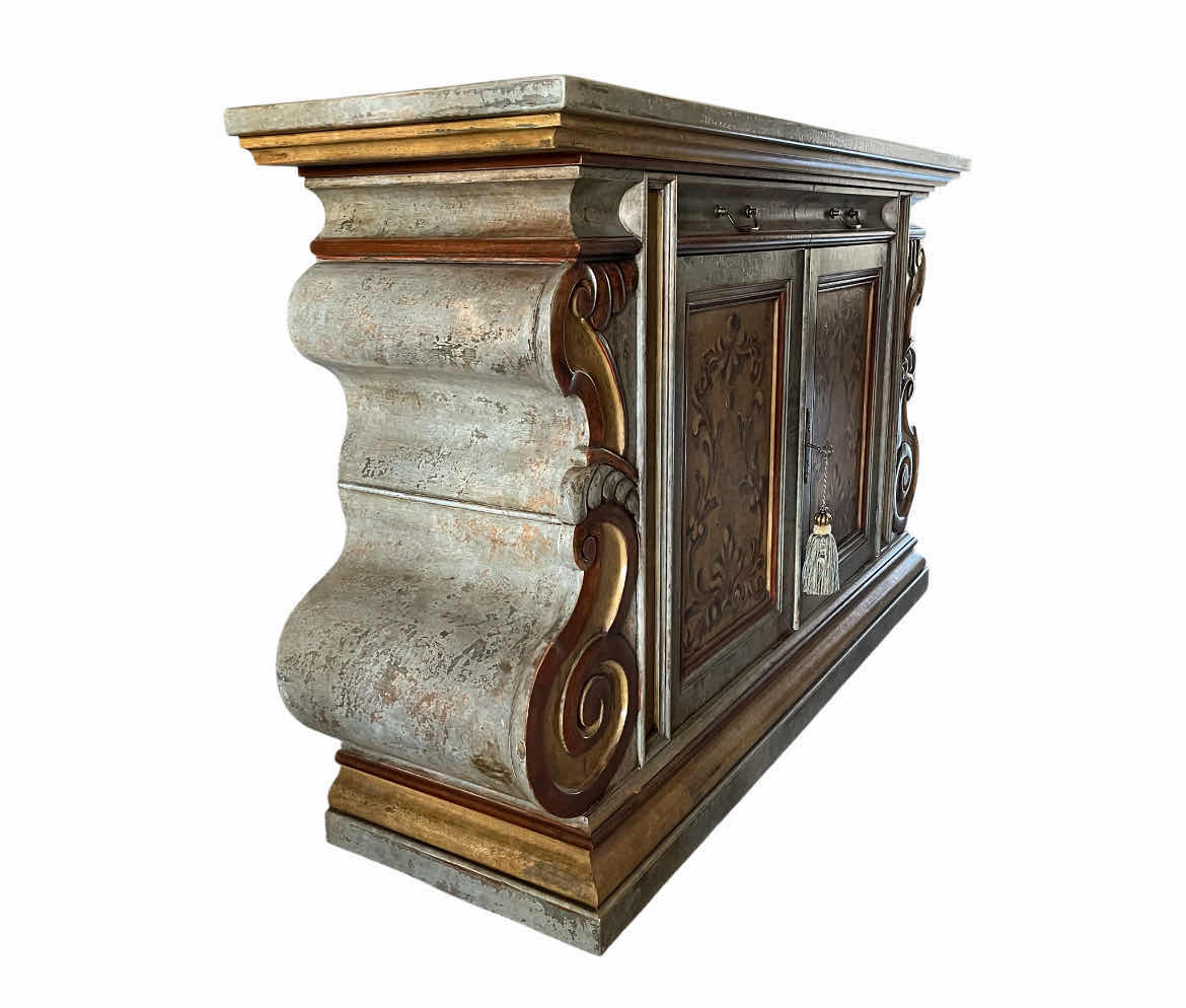 Photo 1 of TURAZZA ITALIAN HAND PAINTED CONSOLE BUFFET TABLE 75” X 21” H45”