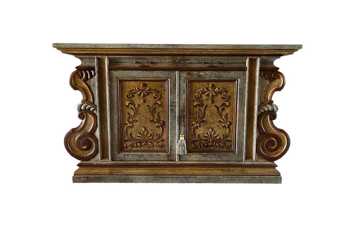 Photo 1 of TURAZZA ITALIAN HAND PAINTED CONSOLE BUFFET TABLE 75” X 21” H45”