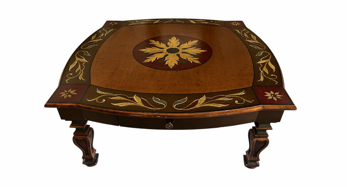 Photo 1 of ITALIAN STYLE PAINTED COFFEE TABLE 47” X 47” H20”