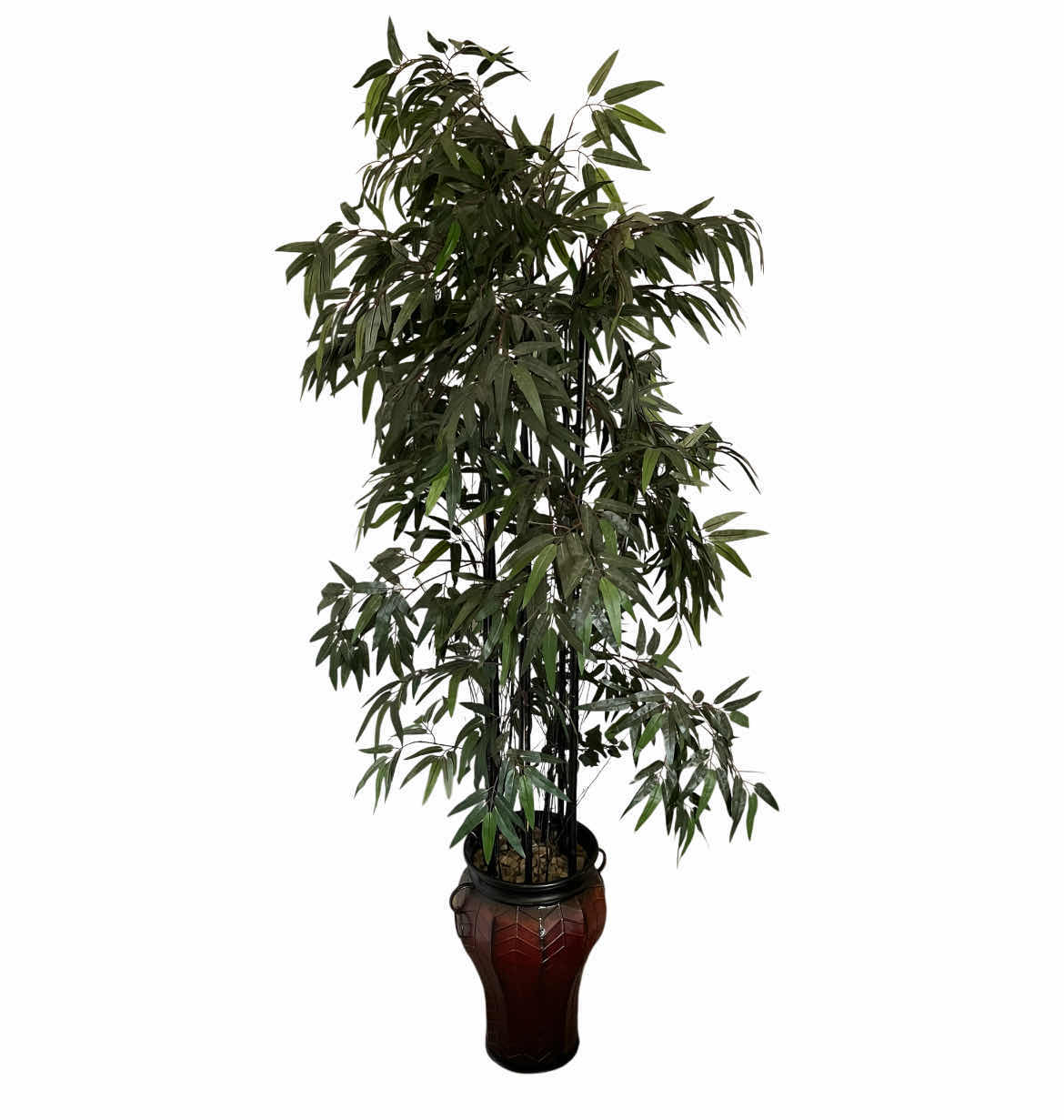 Photo 1 of BLACK BAMBOO ARTIFICIAL PLANT W TIN PLANTER 35” X 85”