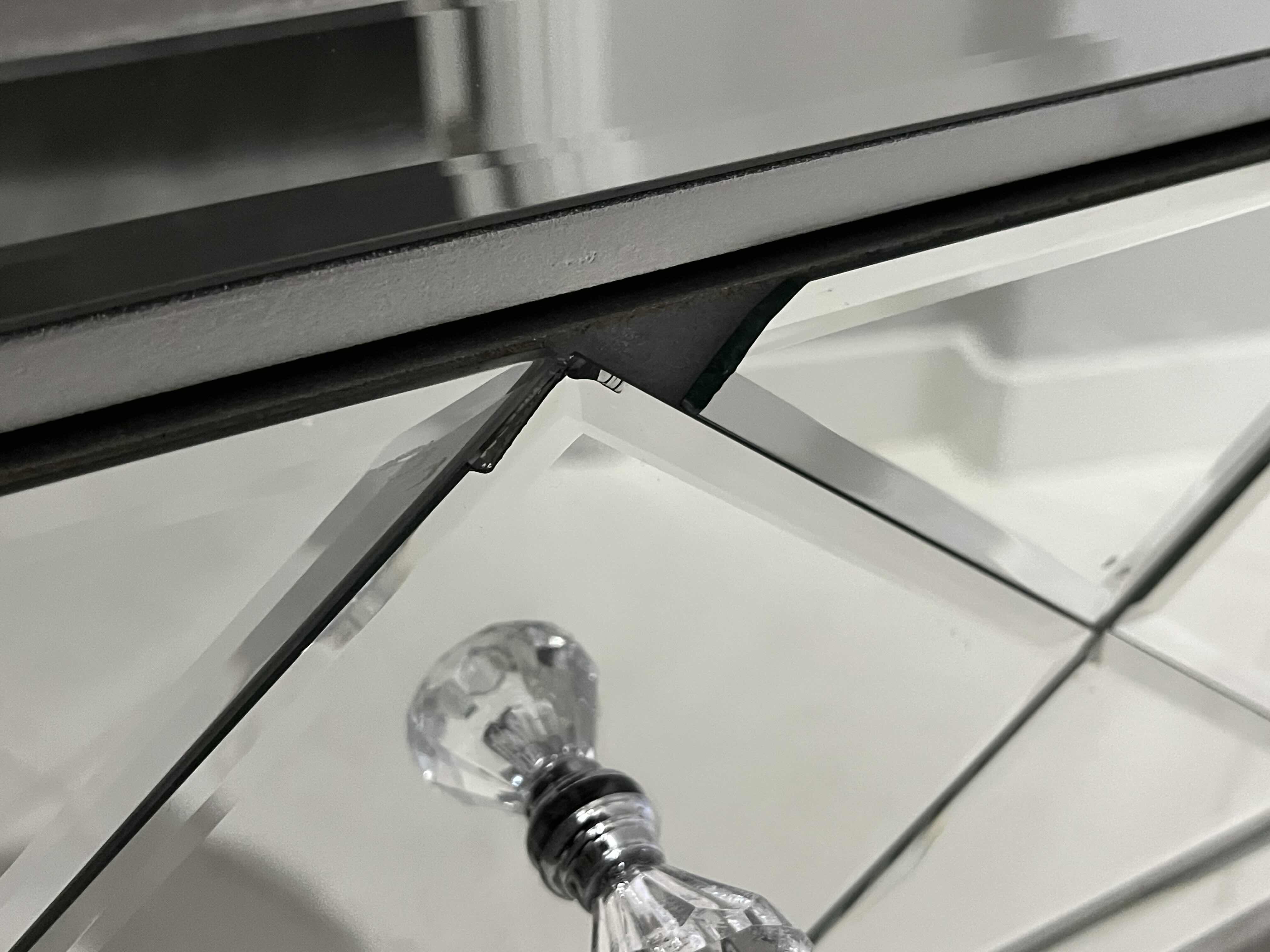 Photo 1 of KIRKLANDS DIAMOND MIRRORED 2 DRAWER CONSOLE TABLE 35.5” X 14” H31.25”