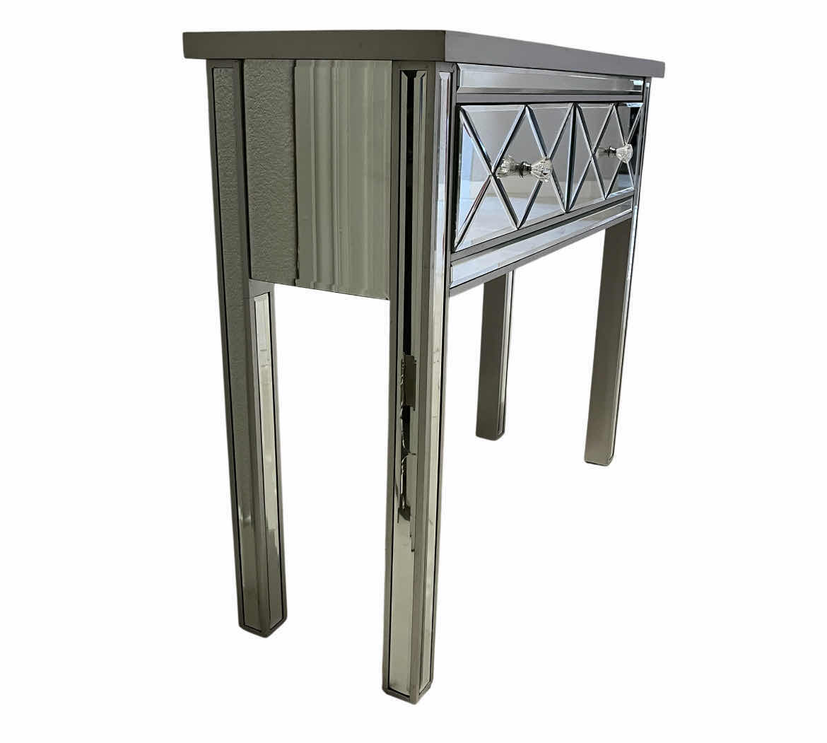 Photo 1 of KIRKLANDS DIAMOND MIRRORED 2 DRAWER CONSOLE TABLE 35.5” X 14” H31.25”