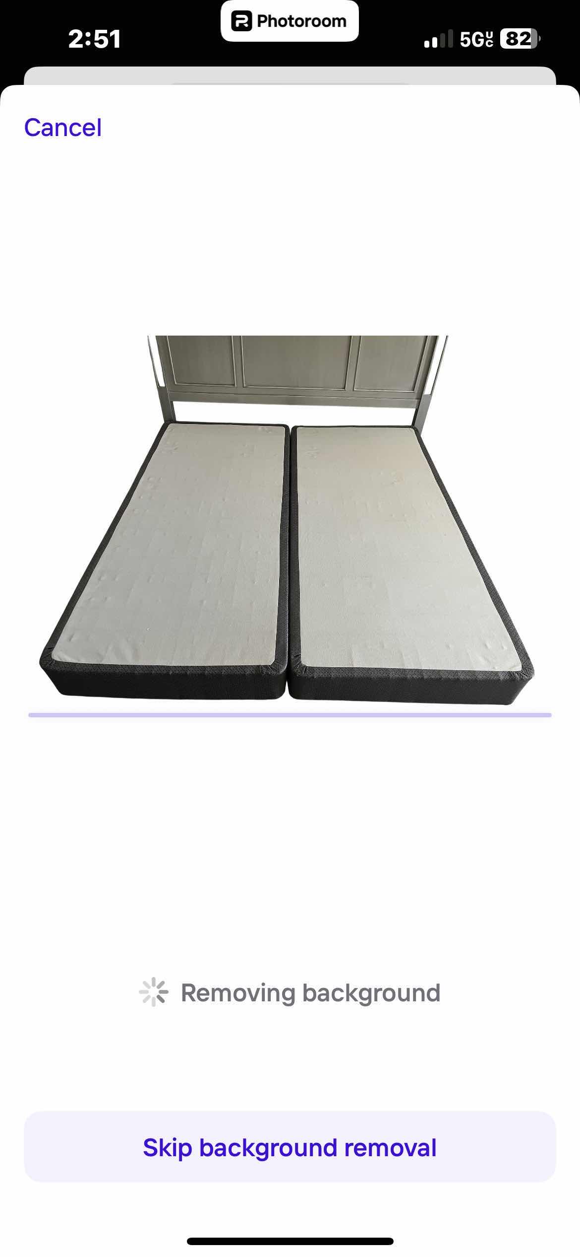 Photo 1 of PIER ONE MIRROR PANELED ANTIQUE SILVER FINISH WOOD KING SIZE BED FRAME W BOX SPRINGS 79” X 82” H54”