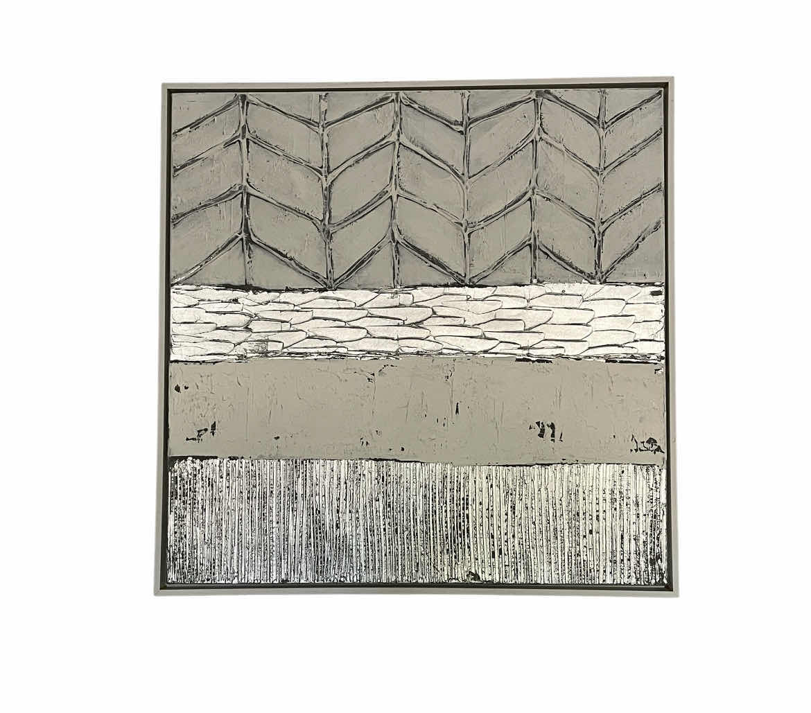 Photo 1 of MIDDLE OF NOWHERE SNOWFALL-A BY SARAH BROOKE FRAMED CANVAS ARTWORK 25” X 25”