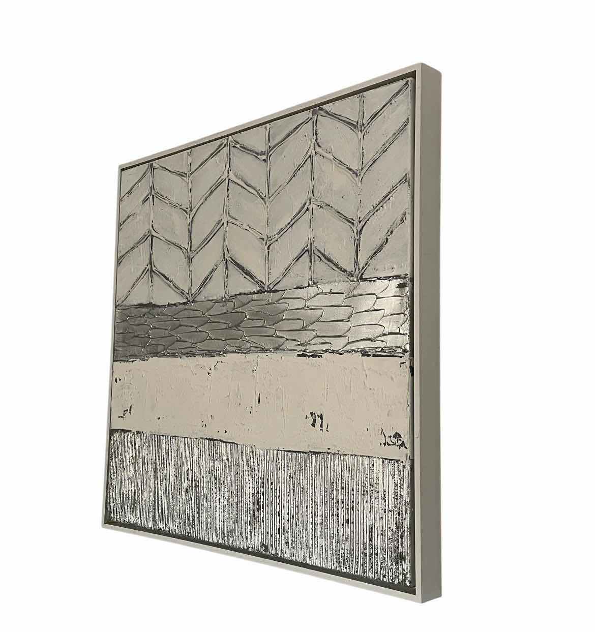 Photo 1 of MIDDLE OF NOWHERE SNOWFALL-A BY SARAH BROOKE FRAMED CANVAS ARTWORK 25” X 25”