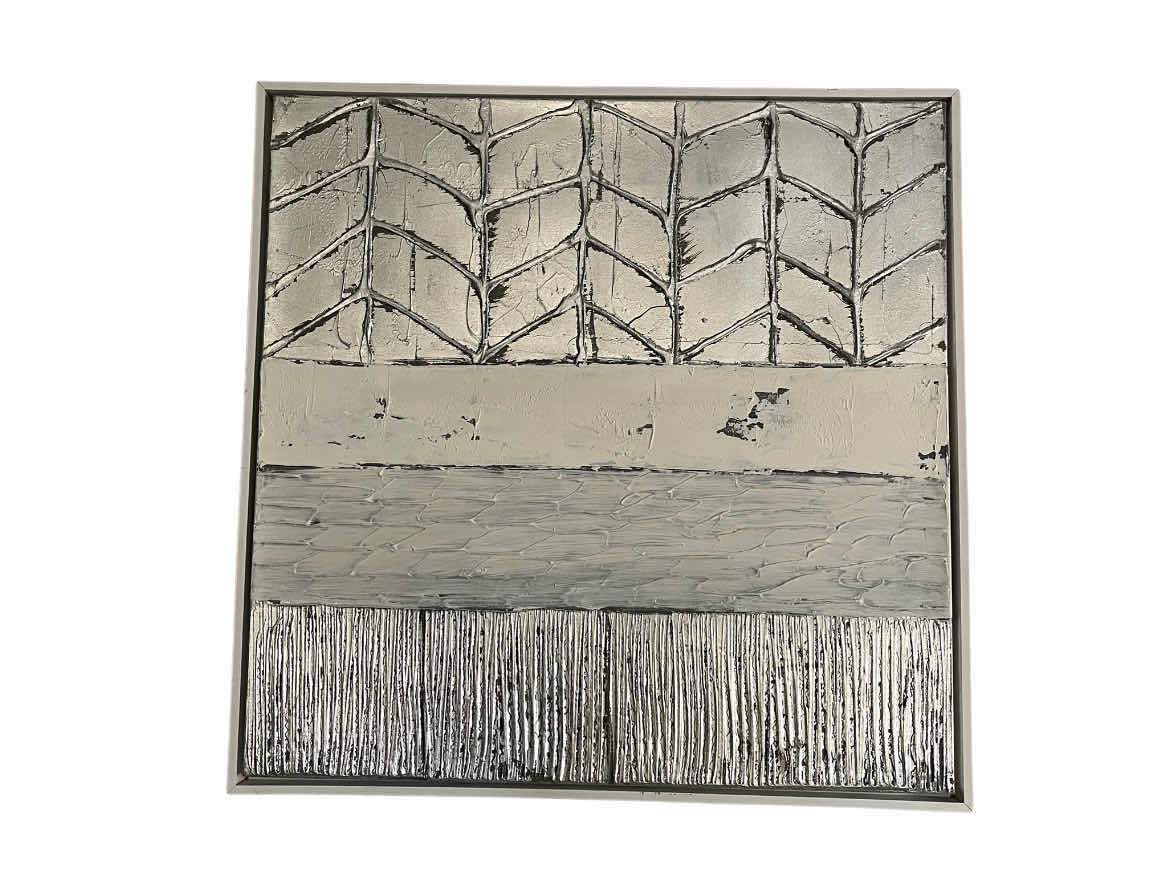 Photo 1 of MIDDLE OF NOWHERE SNOWFALL-B BY SARAH BROOKE FRAMED CANVAS ARTWORK 25” X 25”