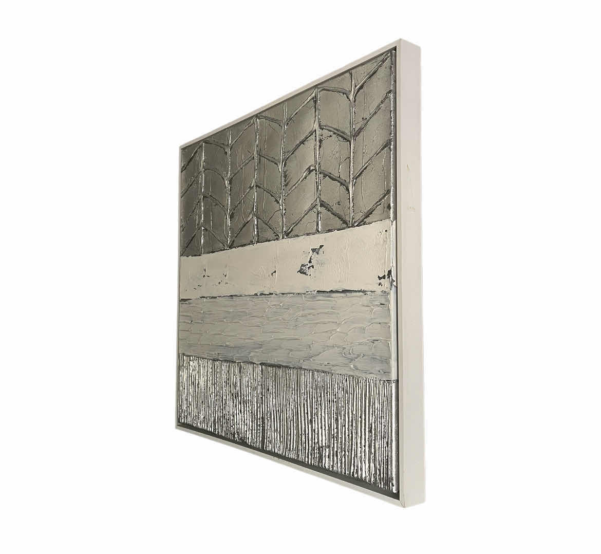 Photo 1 of MIDDLE OF NOWHERE SNOWFALL-B BY SARAH BROOKE FRAMED CANVAS ARTWORK 25” X 25”