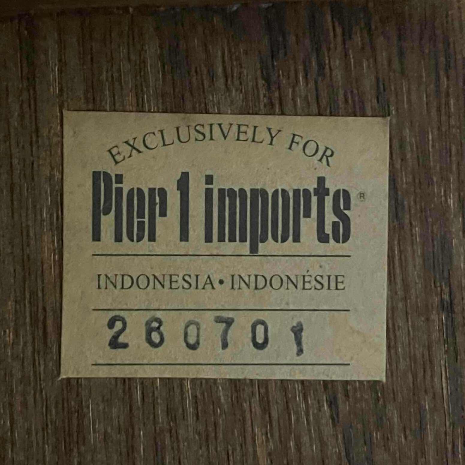 Photo 1 of PIER ONE WOVEN WOOD FRAMED BENCH 44” X 18” H27”