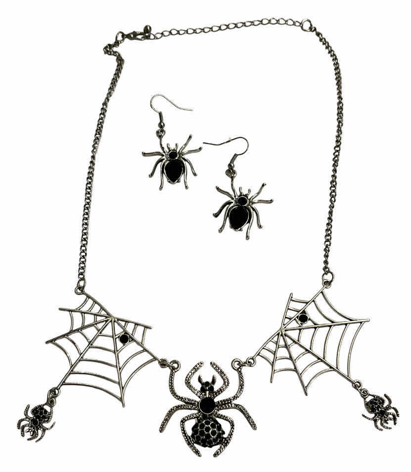 Photo 1 of HALLOWEEN SPIDER THEMED FASHION JEWELRY NECKLACE & EARRINGS