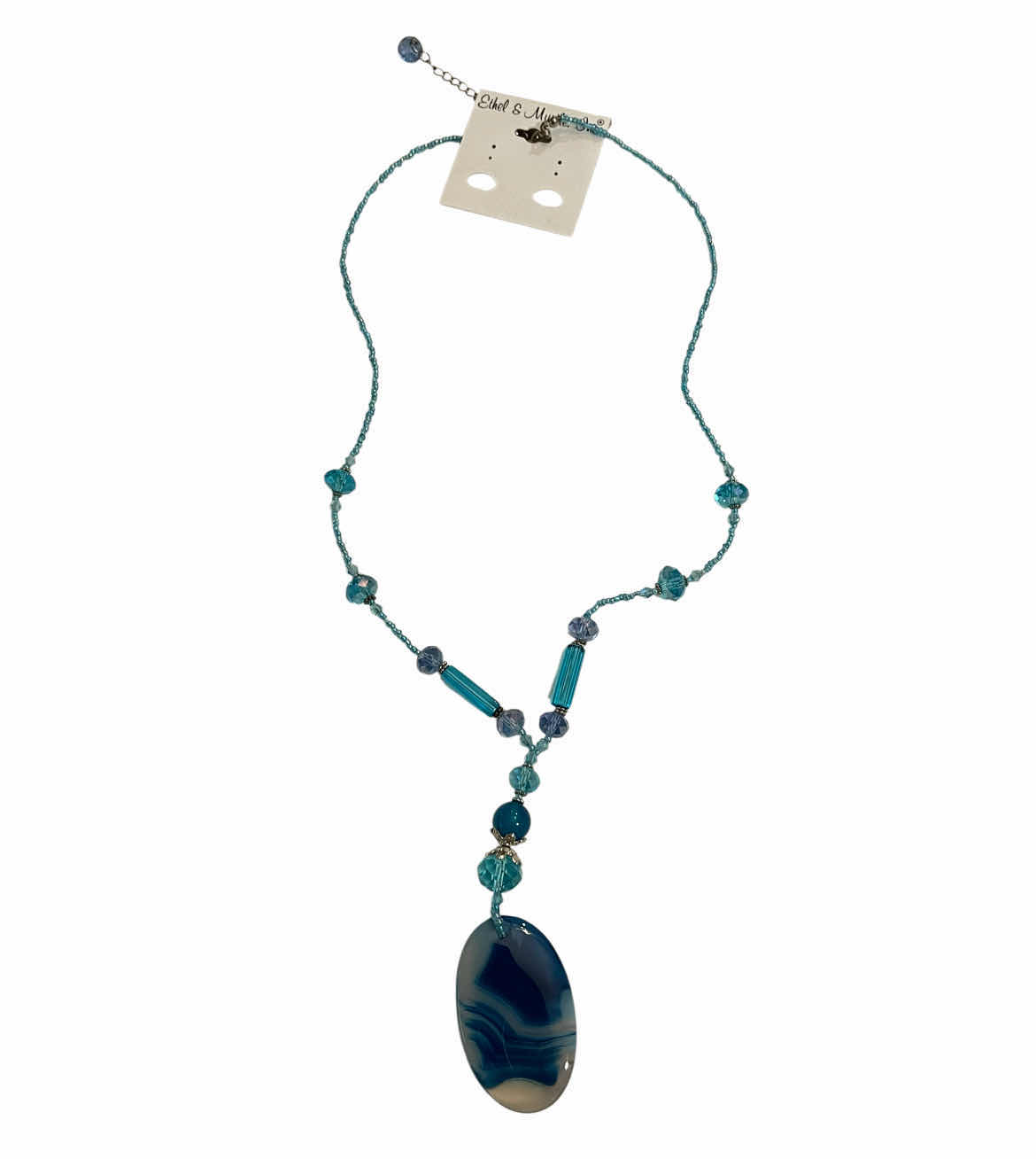 Photo 1 of ETHEL & MYRTLE INC BLUE 22” NECKLACE W NECKLACE & EARRING SET