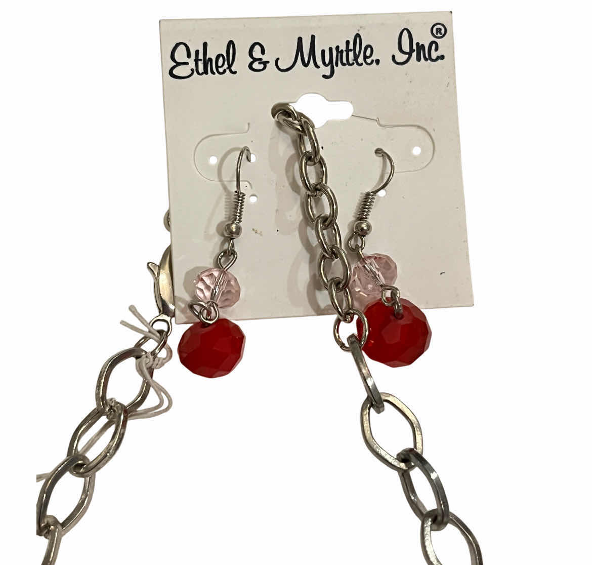 Photo 1 of ETHEL & MYRTLE INC BLUE 22” NECKLACE W NECKLACE & EARRING SET