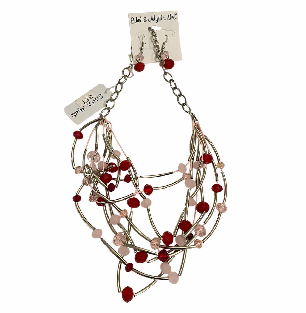 Photo 1 of ETHEL & MYRTLE INC BLUE 22” NECKLACE W NECKLACE & EARRING SET