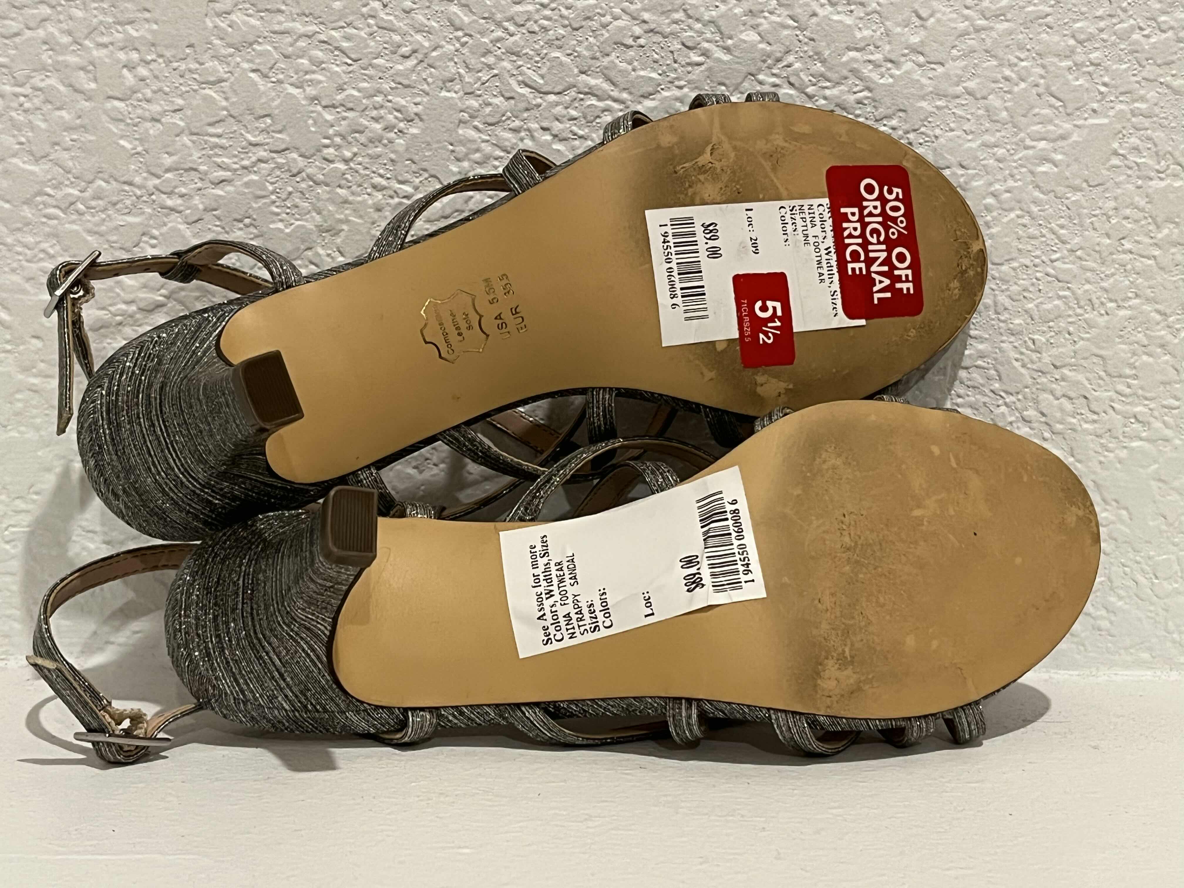 Photo 1 of NINA SPARKLE STRAP SANDALS WOMENS SIZE 5.5