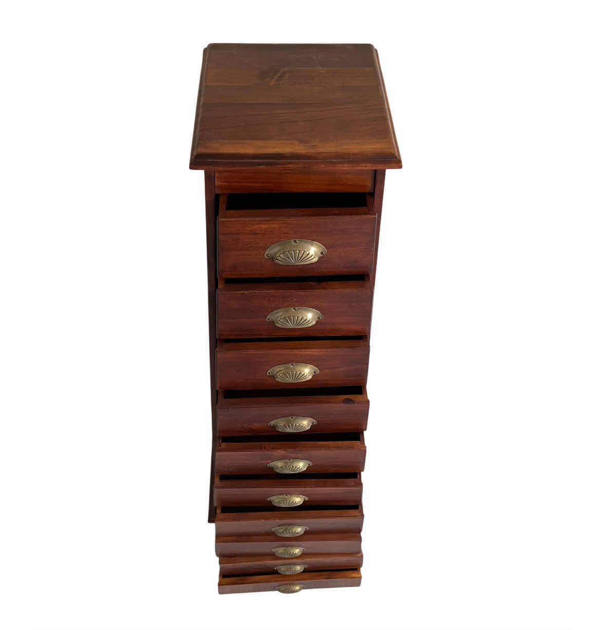 Photo 1 of PIER ONE PYRAMID 10 DRAWER MAHOGANY WOOD CHEST 16” X 20” H59”