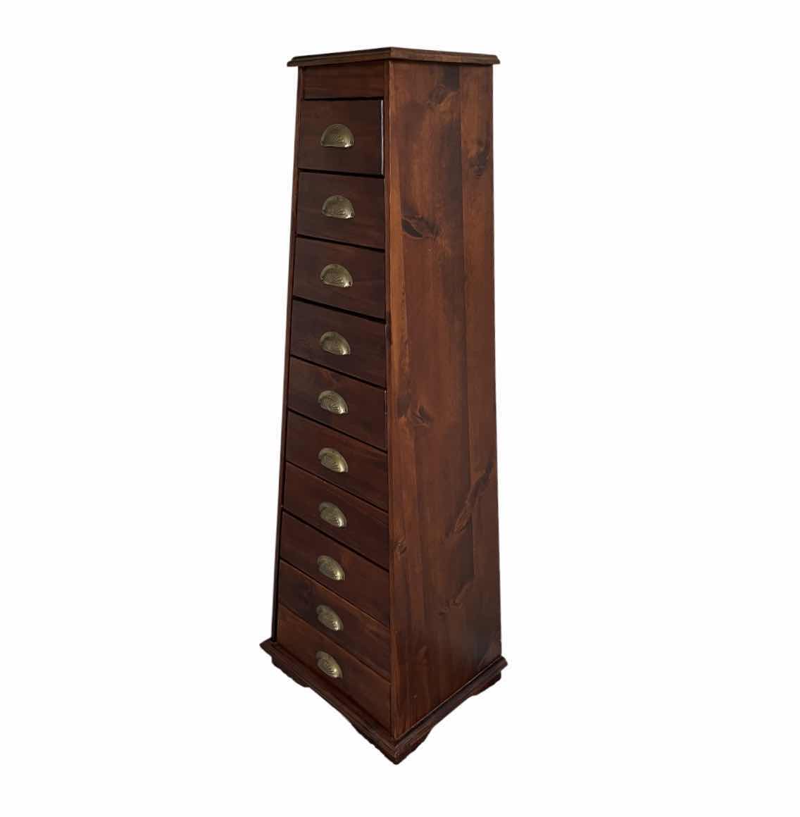 Photo 1 of PIER ONE PYRAMID 10 DRAWER MAHOGANY WOOD CHEST 16” X 20” H59”