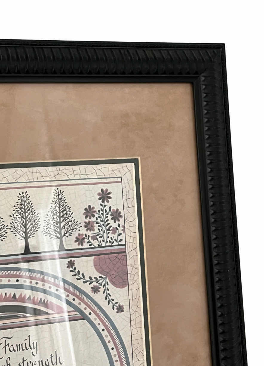 Photo 1 of OUR FAMILY FRAMED ARTWORK 19” X 23”