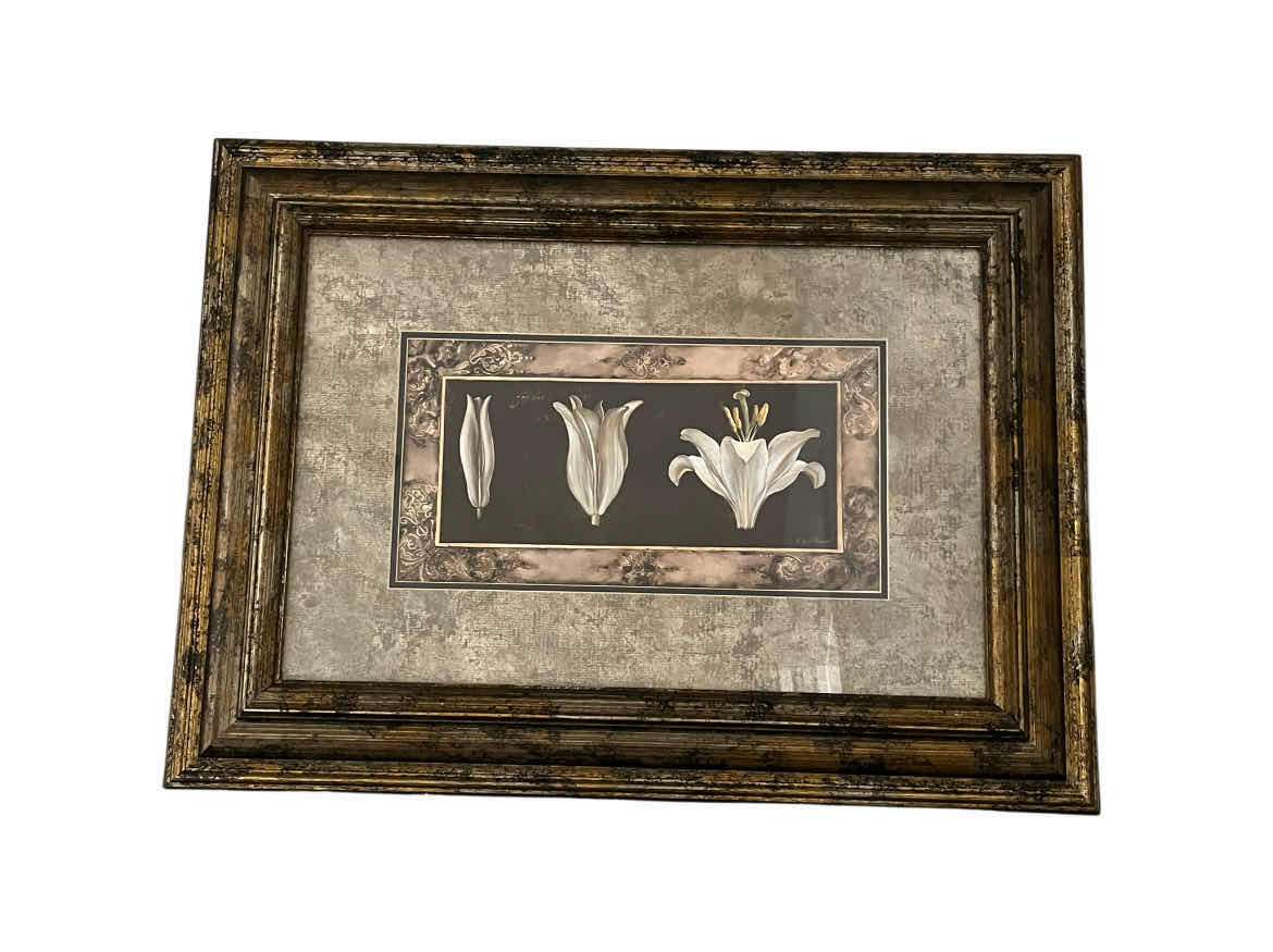Photo 1 of AWAKENING CALLA FRAMED PRINT ARTWORK 32” X 24”