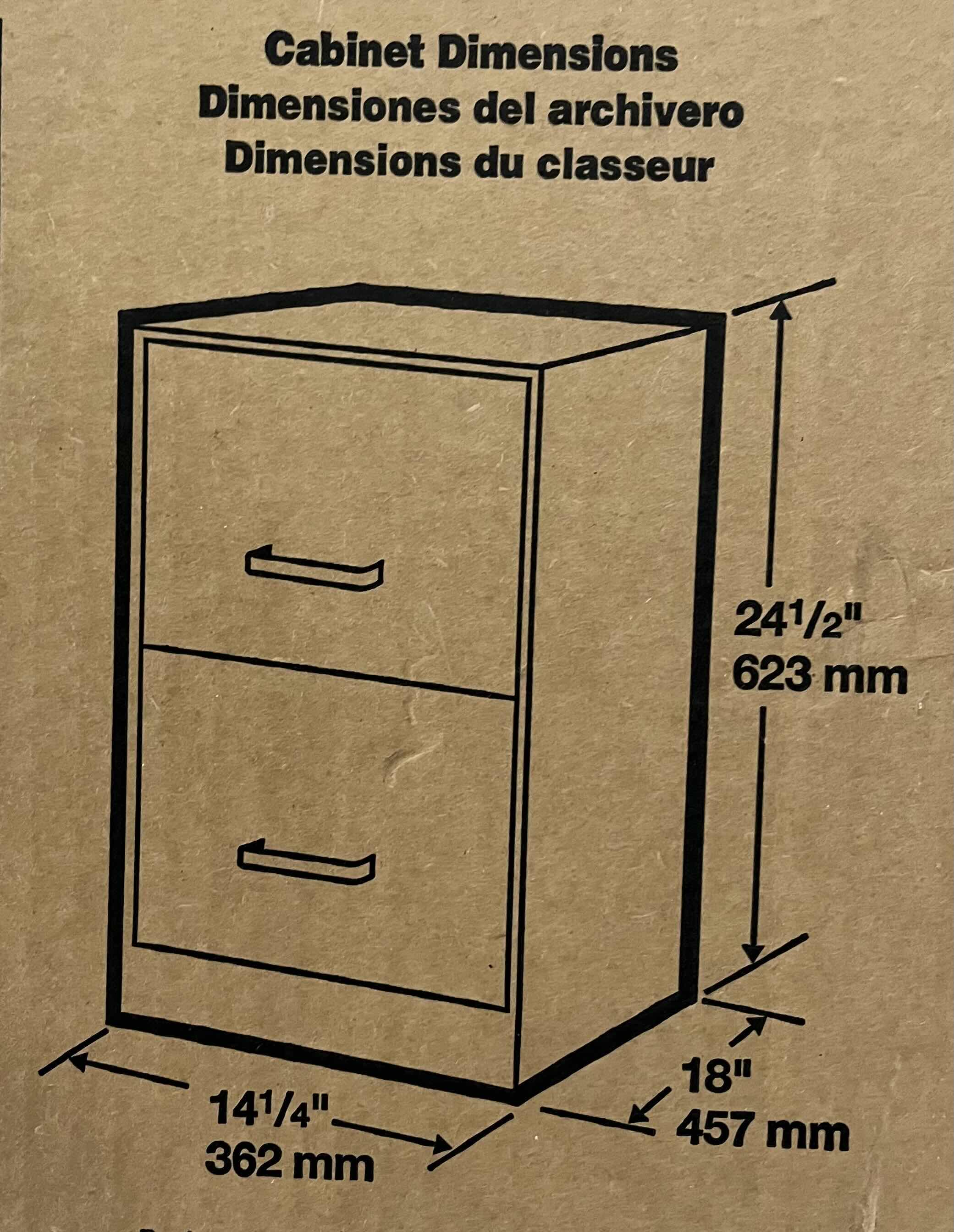 Photo 1 of NEW SPACE SOLUTIONS 2 DRAWER STEEL FILE CABINET MODEL 16837